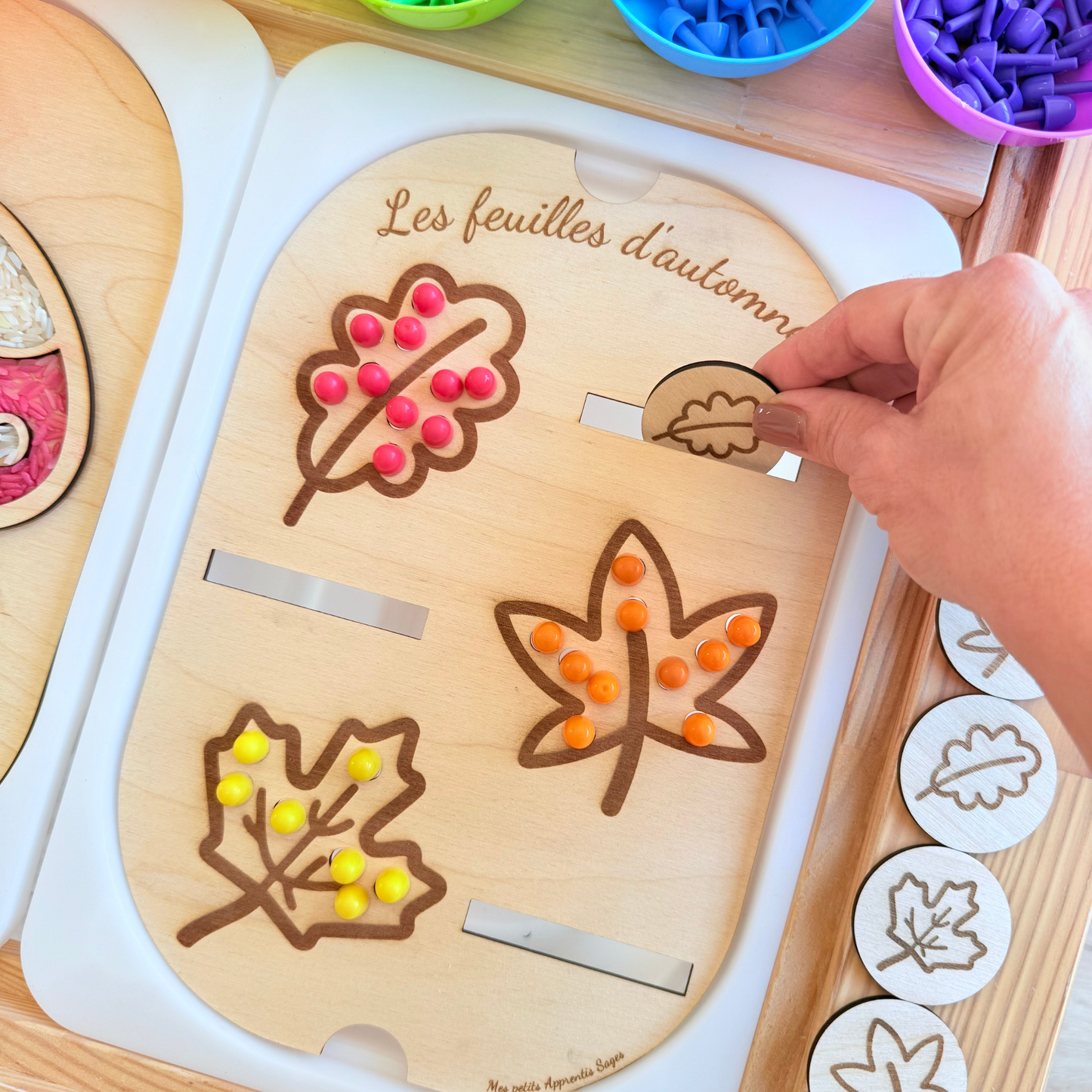 Petit insert en bois TROFAST Feuilles d'automne