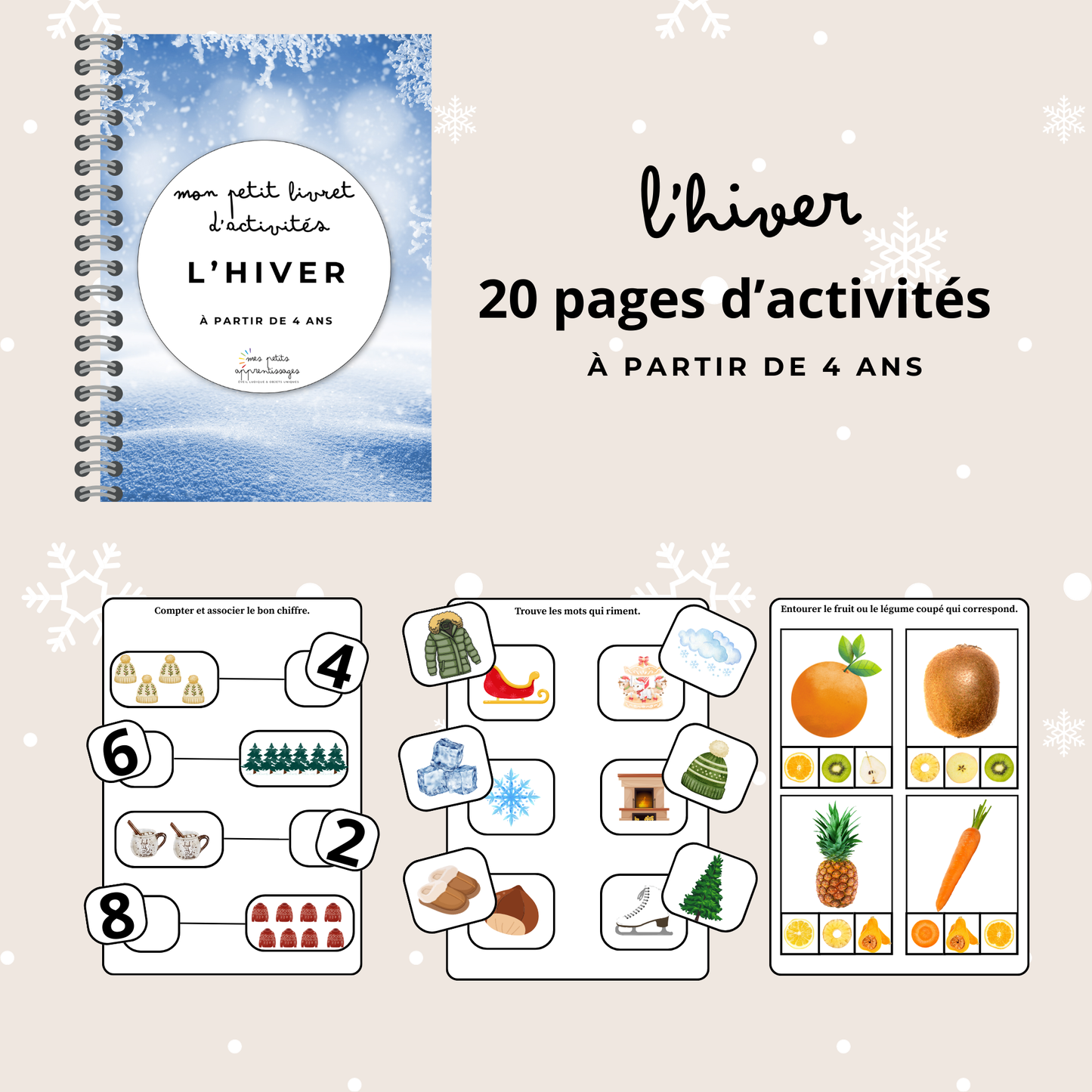Livret Hiver dès 4 ans - Jeux & Activités d’Éveil
