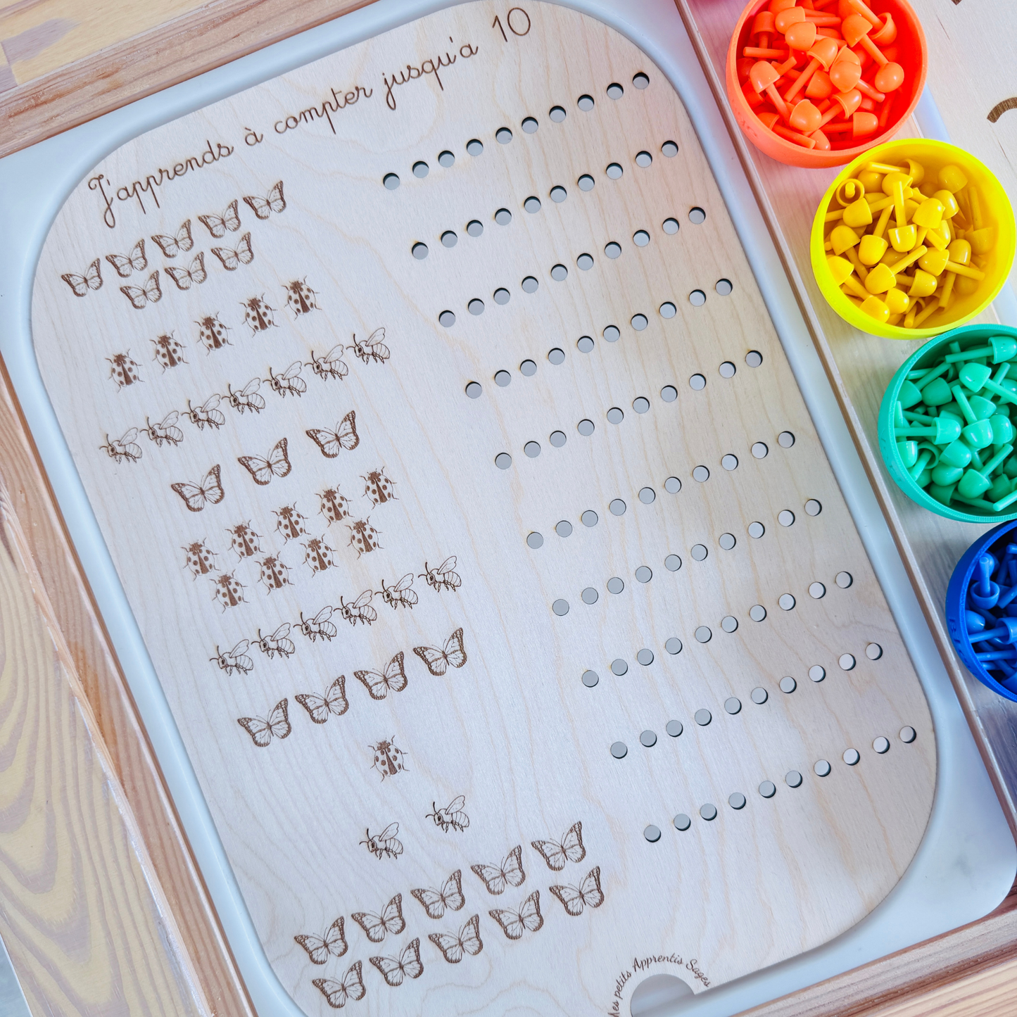 Grand insert en bois TROFAST - J'apprends à compter de 1 à 10