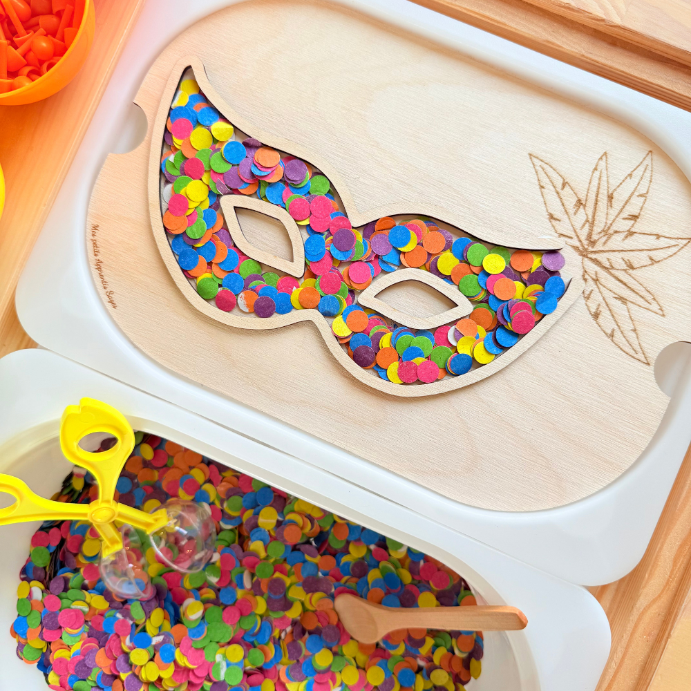 Petit insert en bois TROFAST Masque carnaval à remplir