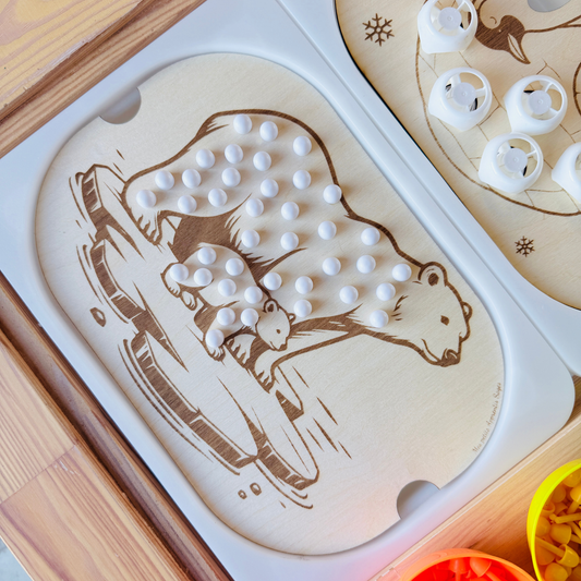 Petit insert en bois TROFAST Ours polaire