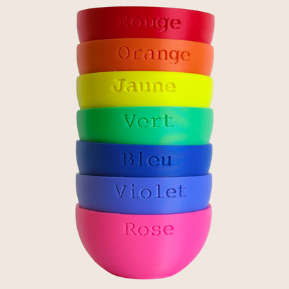 Lot bols sensoriels colorés - Accessoires pour table FLISAT