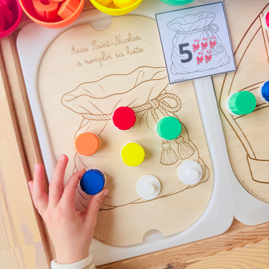 Insert Saint-Nicolas à visser – Dénombrement et motricité fine en maternelle
