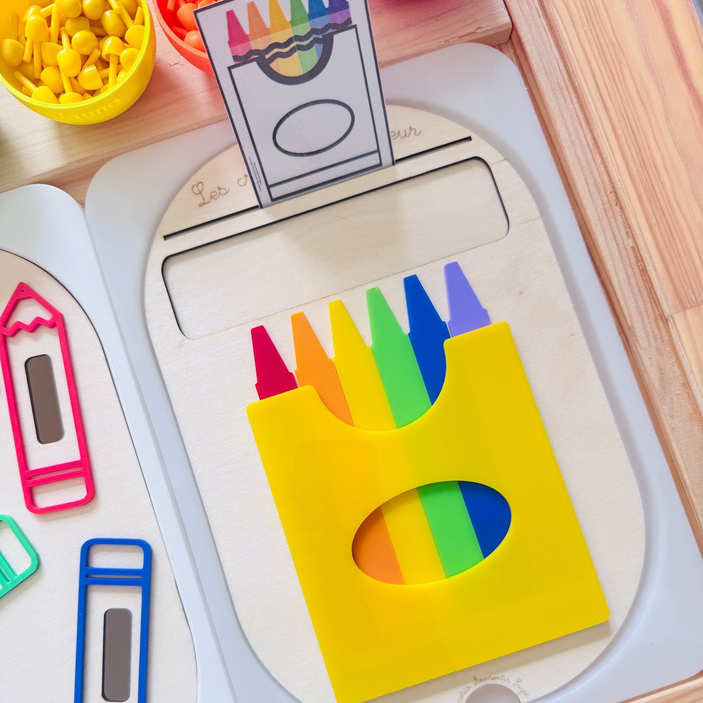 Petit insert en bois TROFAST Les crayons de couleur