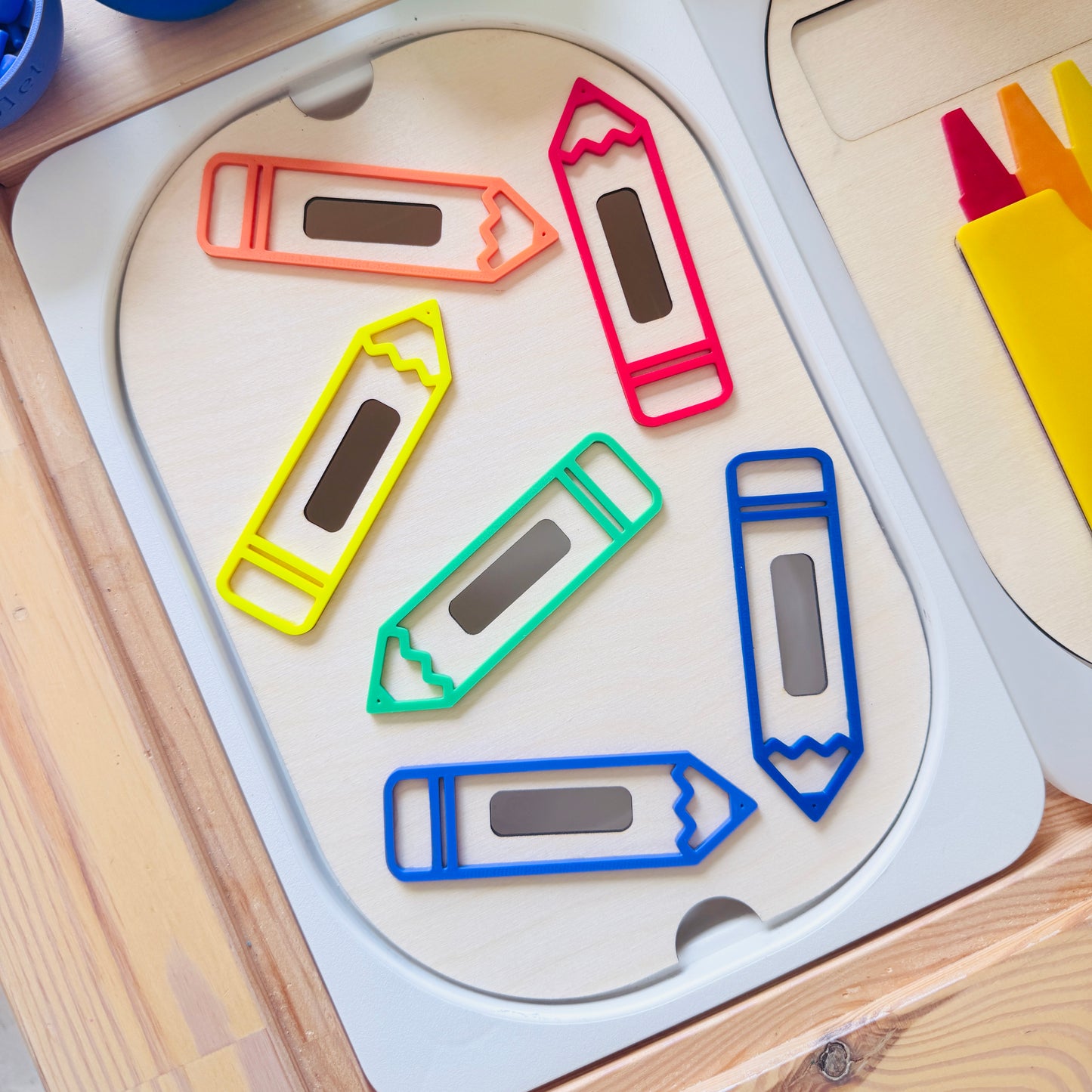 Petit insert en bois TROFAST Les crayons de couleur fentes