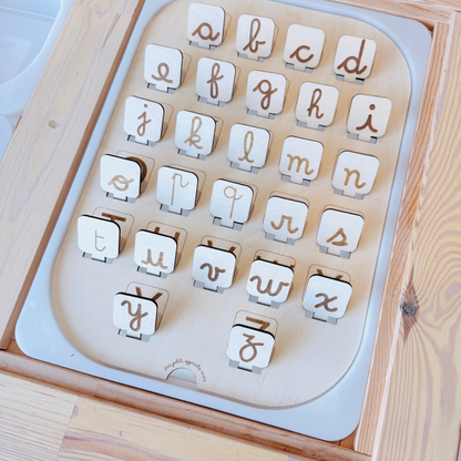 Alphabet cursif à ajouter l'insert : J'apprends l'alphabet