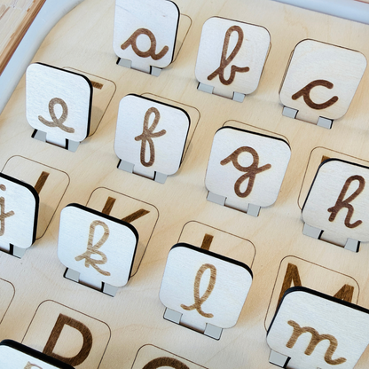 Alphabet cursif à ajouter l'insert : J'apprends l'alphabet