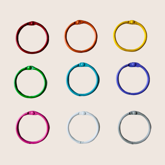 Lot de 4 anneaux à relier pour livret