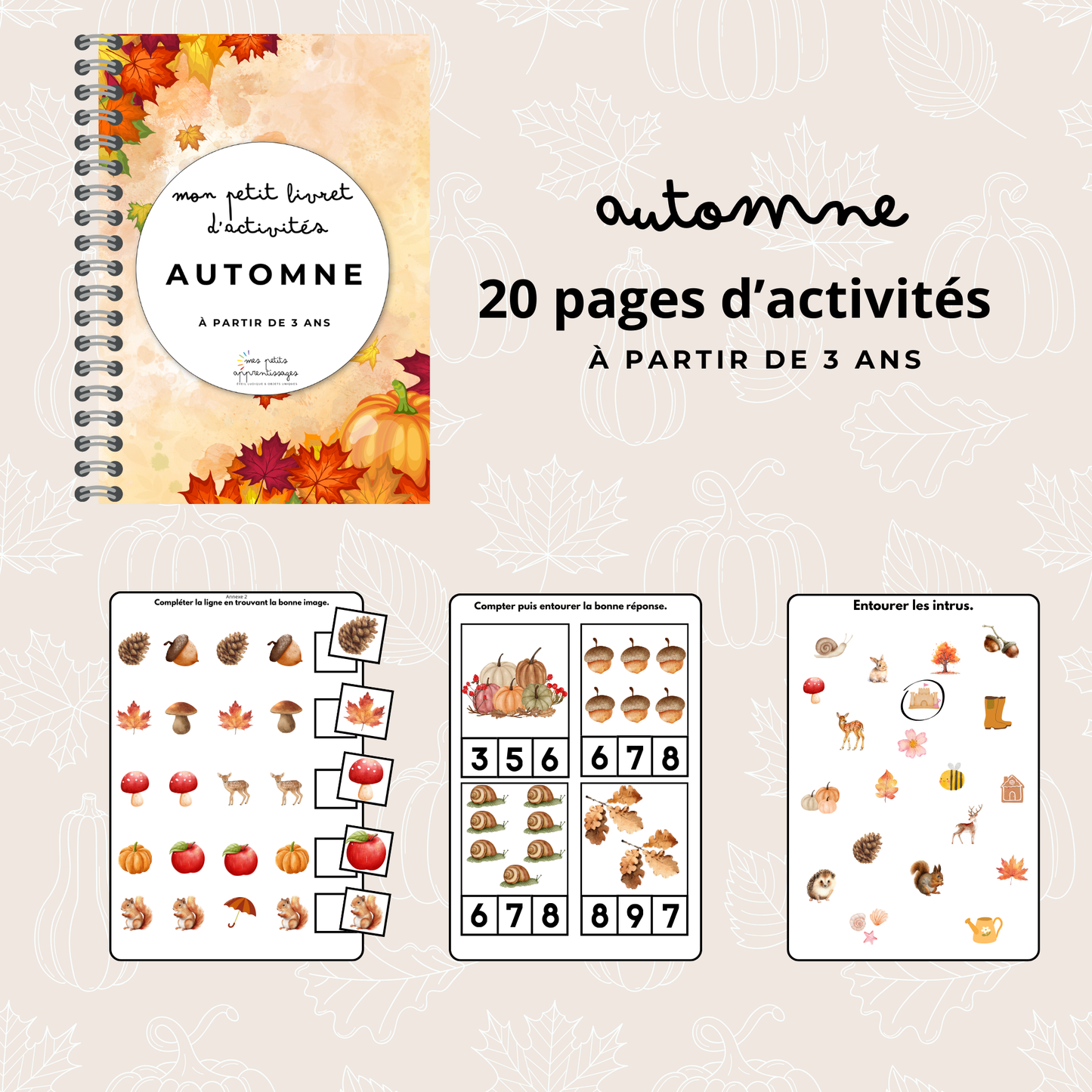 Livret Automne dès 3 ans - Jeux & Activités d’Éveil