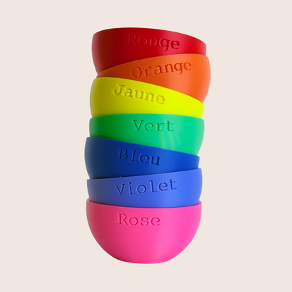 Lot bols sensoriels colorés - Accessoires pour table FLISAT