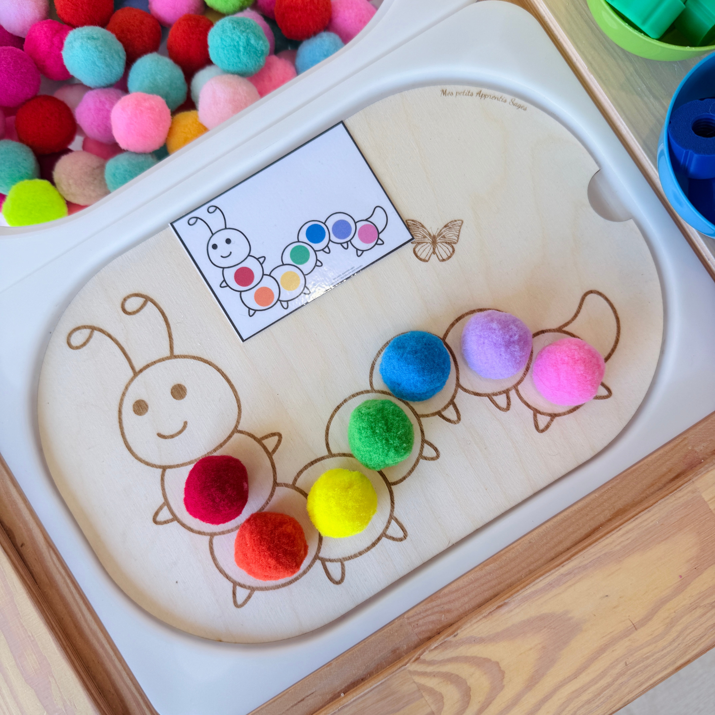 Petit insert en bois TROFAST chenille + PDF Activité sensorielle évolutive avec option vissage