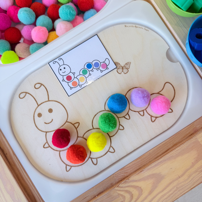 Petit insert en bois TROFAST chenille + PDF Activité sensorielle évolutive avec option vissage