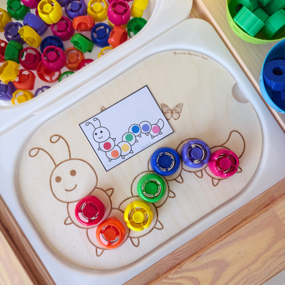 Petit insert en bois TROFAST chenille + PDF Activité sensorielle évolutive avec option vissage