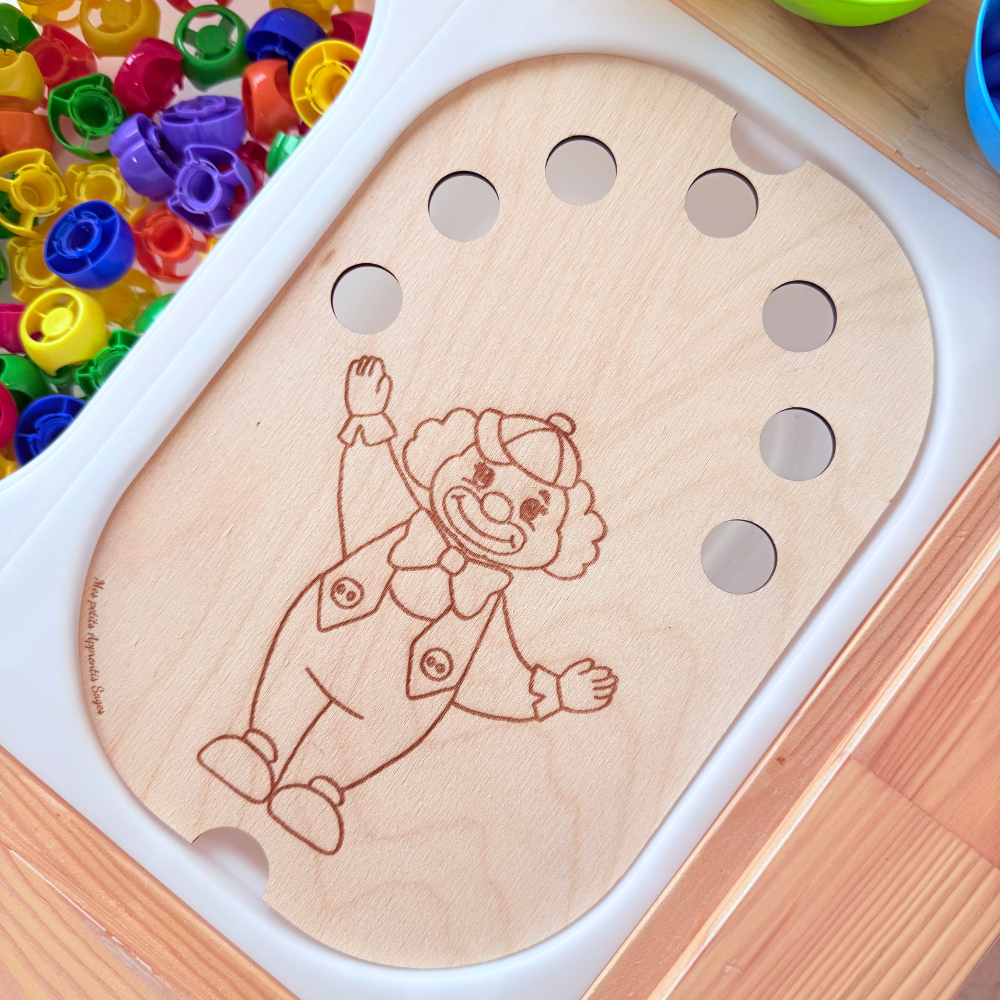 Petit insert en bois TROFAST Clown jongleur + PDF