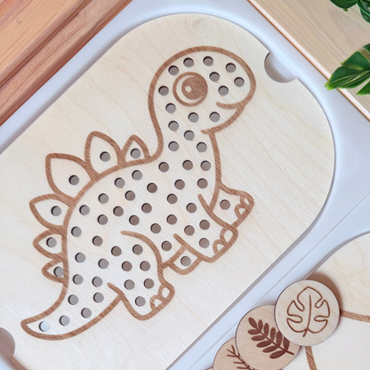 Petit insert en bois TROFAST Dinosaure à trous