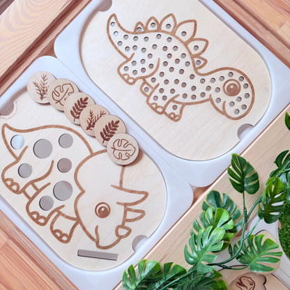 Petit insert en bois TROFAST Dinosaure à fentes