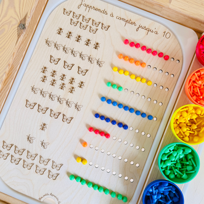 Grand insert en bois TROFAST - J'apprends à compter de 1 à 10