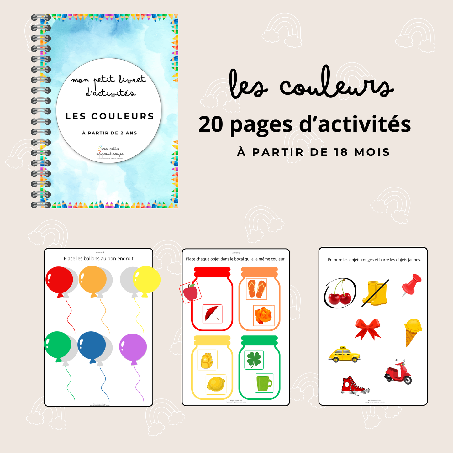 Livret les couleurs dés 2 ans - Jeux & activités d'Éveil