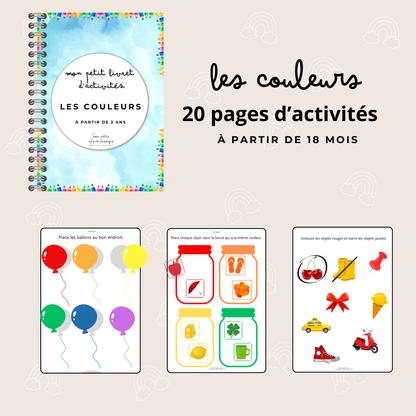 Livret les couleurs dés 2 ans - Jeux & activités d'Éveil