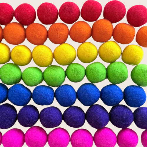 🎁 Pompons multicolores (lot de 10) (100% off)