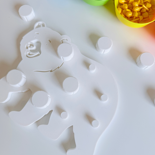 Support en bois Ours polaire à visser et dévisser