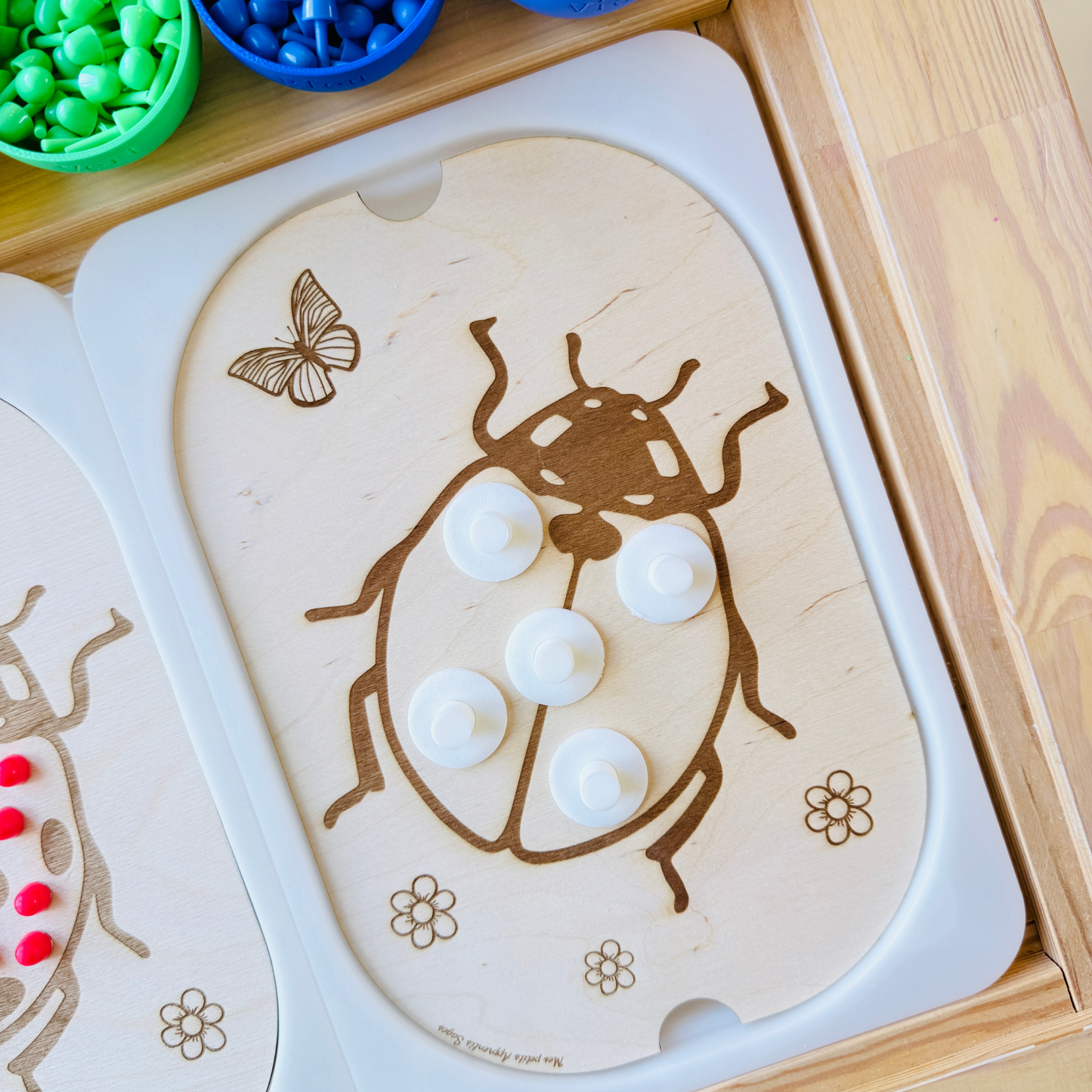 Petit insert en bois TROFAST coccinelle visser dévisser (à partir de 18 mois)