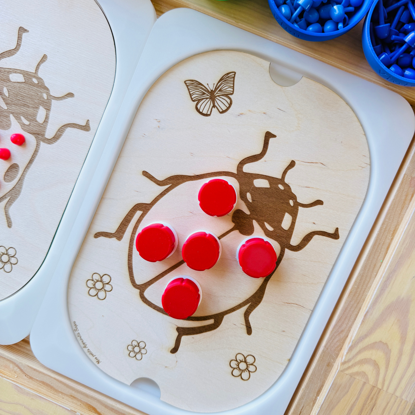 Petit insert en bois TROFAST coccinelle visser dévisser (à partir de 18 mois)