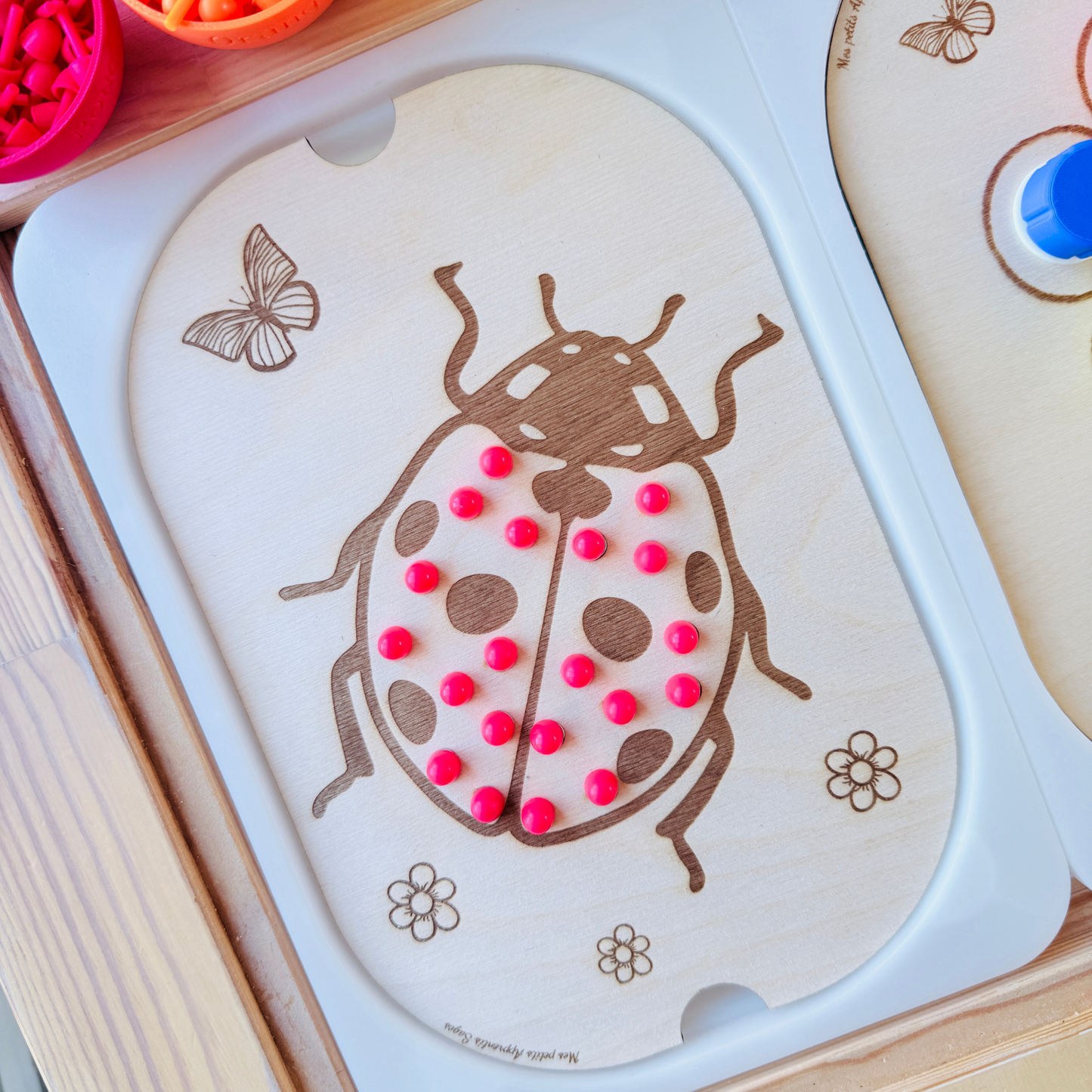 Petit insert en bois TROFAST coccinelle