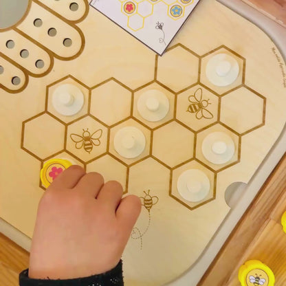 Grand insert en bois TROFAST abeille Activité sensorielle 3 en 1