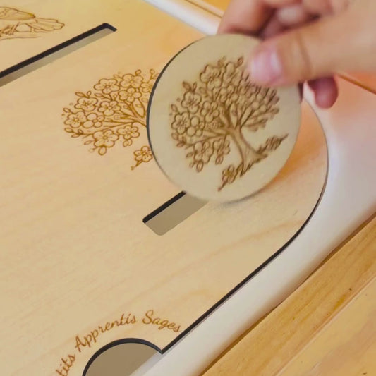 Grand insert en bois TROFAST Jeu d’association Printemps