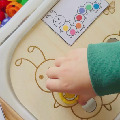 Petit insert en bois TROFAST chenille + PDF Activité sensorielle évolutive avec option vissage