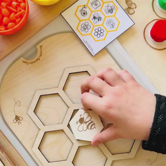 Petit insert en bois TROFAST abeille Activité sensorielle 3 en 1