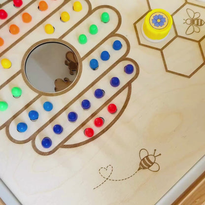Grand insert en bois TROFAST abeille Activité sensorielle 3 en 1