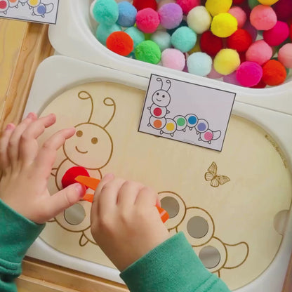 Petit insert en bois TROFAST chenille + PDF Activité sensorielle évolutive avec option vissage