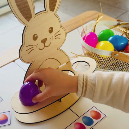 Jeu en bois Lapin de Pâques + PDF offert