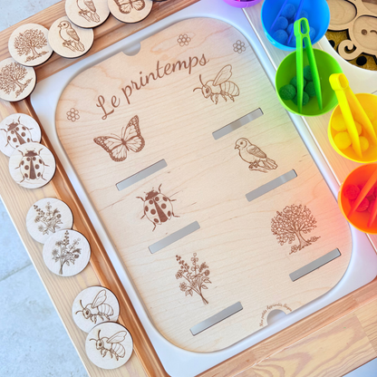 Grand insert en bois TROFAST Jeu d’association Printemps