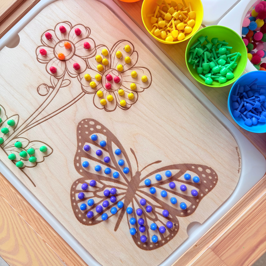 Grand Insert en bois TROFAST Printemps à trous