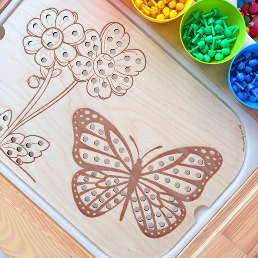 Grand Insert en bois TROFAST Printemps à trous