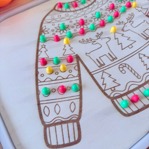 Grand insert en bois TROFAST Pull de Noël