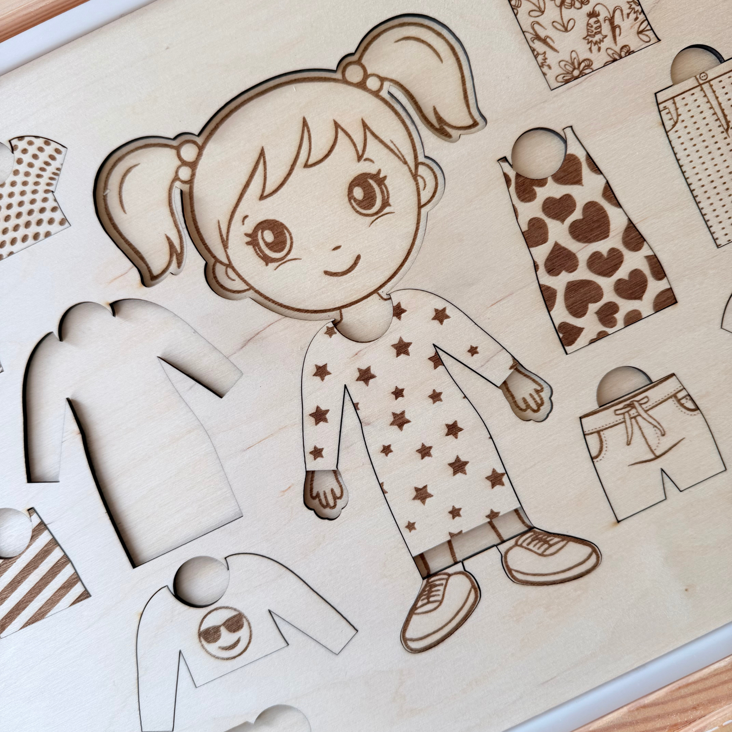 Grand insert en bois TROFAST Puzzle fille ou garçon à habiller