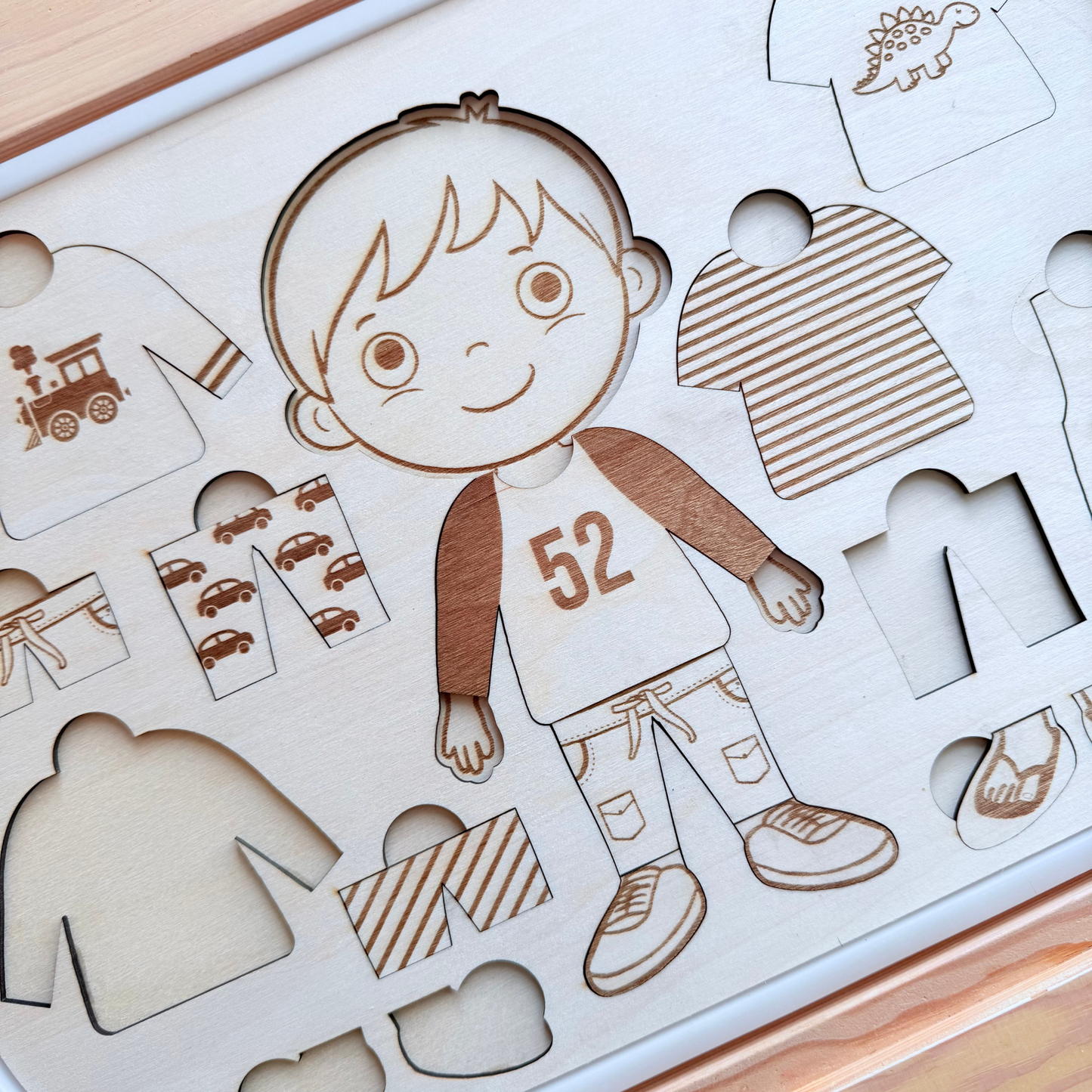 Grand insert en bois TROFAST Puzzle fille ou garçon à habiller