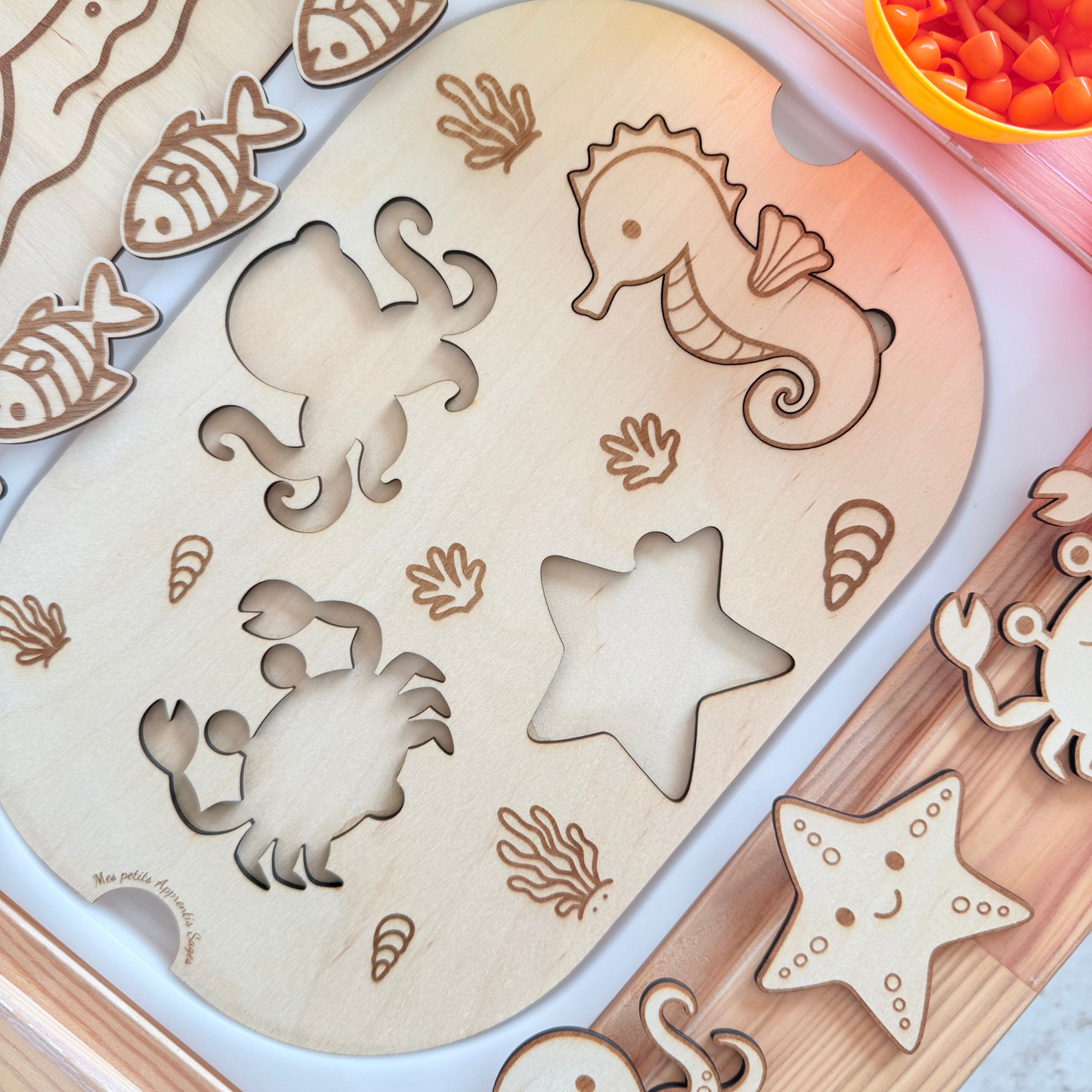 Petit insert en bois TROFAST Puzzle océan