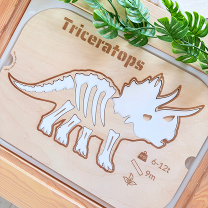 Grand insert en bois TROFAST Puzzle Squelette de Tricératops