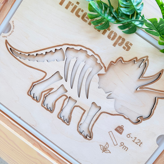 Grand insert en bois TROFAST Puzzle Squelette de Tricératops
