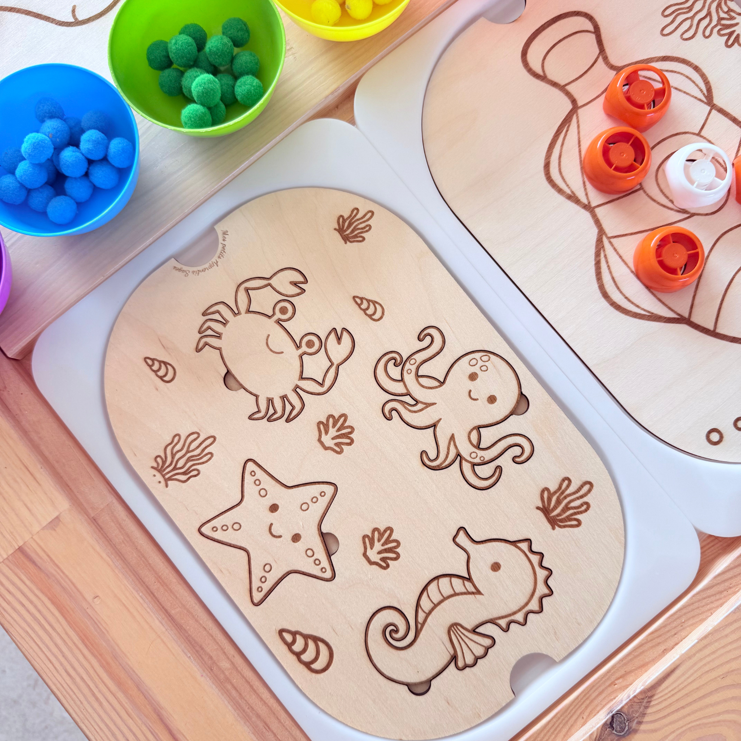 Petit insert en bois TROFAST Puzzle océan