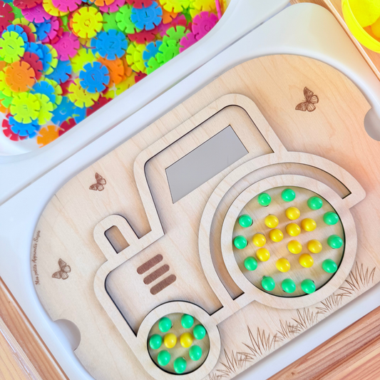 Petit insert en bois TROFAST tracteur