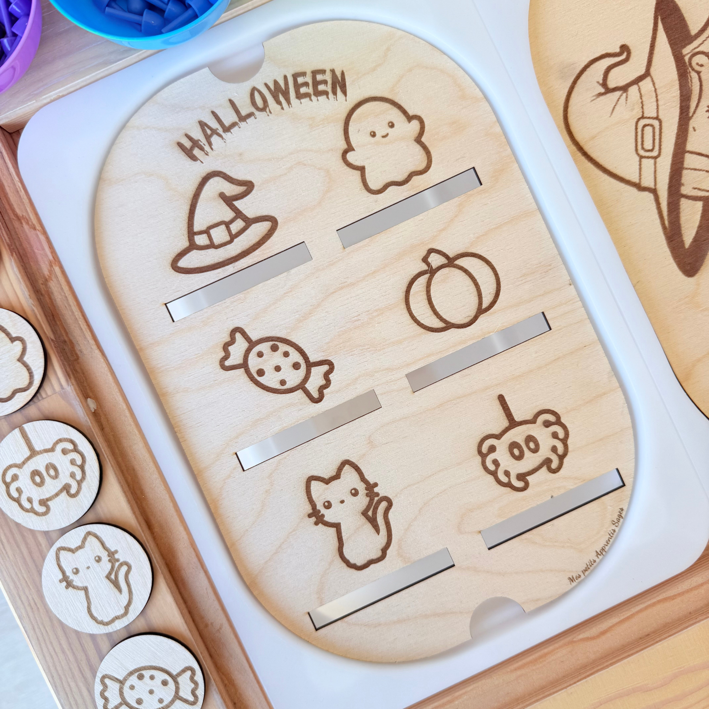Petit insert en bois TROFAST Tri Halloween