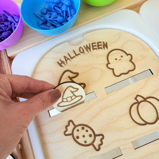 Petit insert en bois TROFAST Tri Halloween