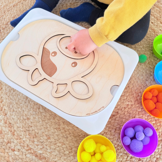 Petit insert en bois TROFAST vache