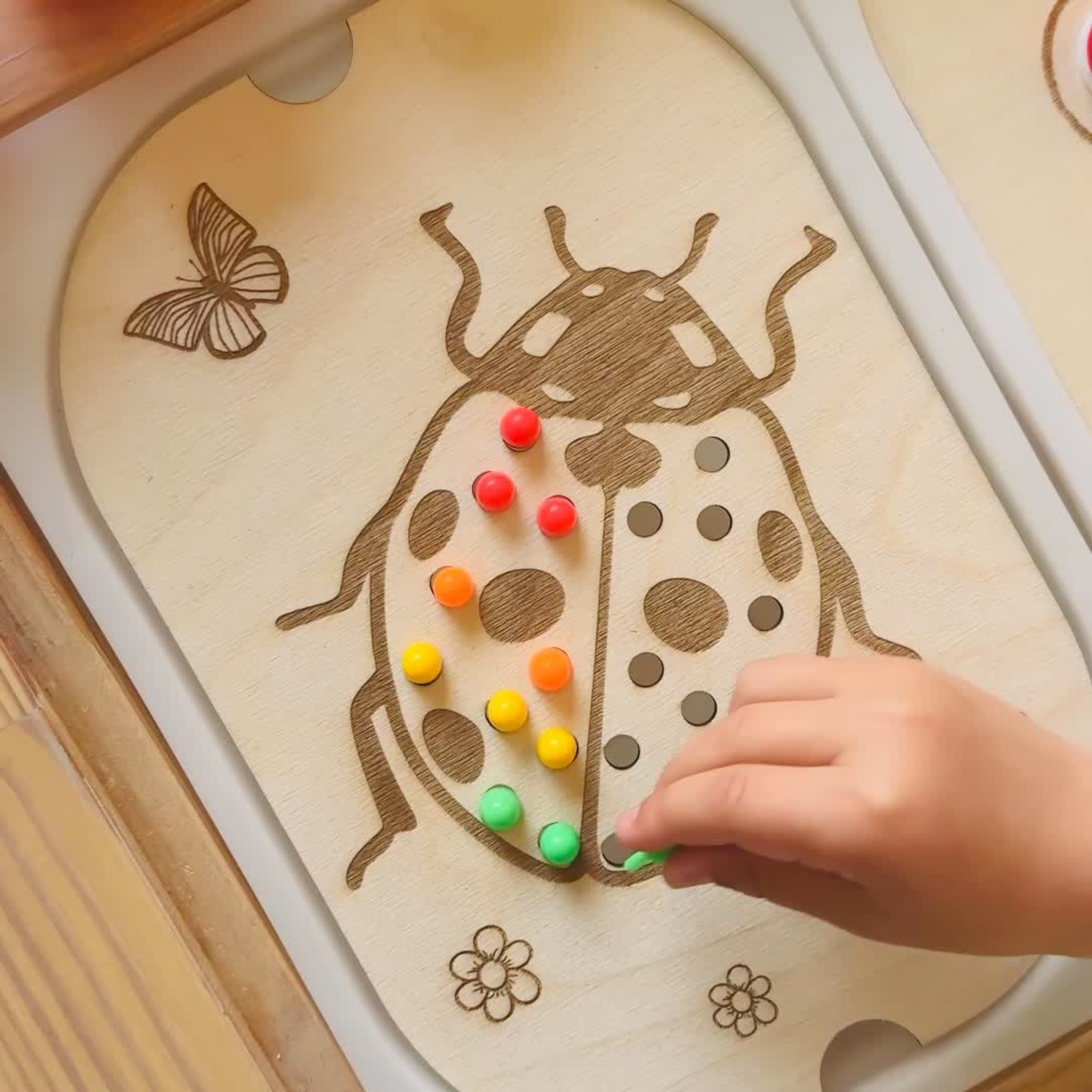 Petit insert en bois TROFAST coccinelle